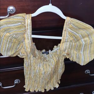 Mustard stylish crop top